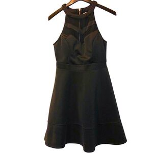 Elegant Black Sleeveless Halter Style Dress